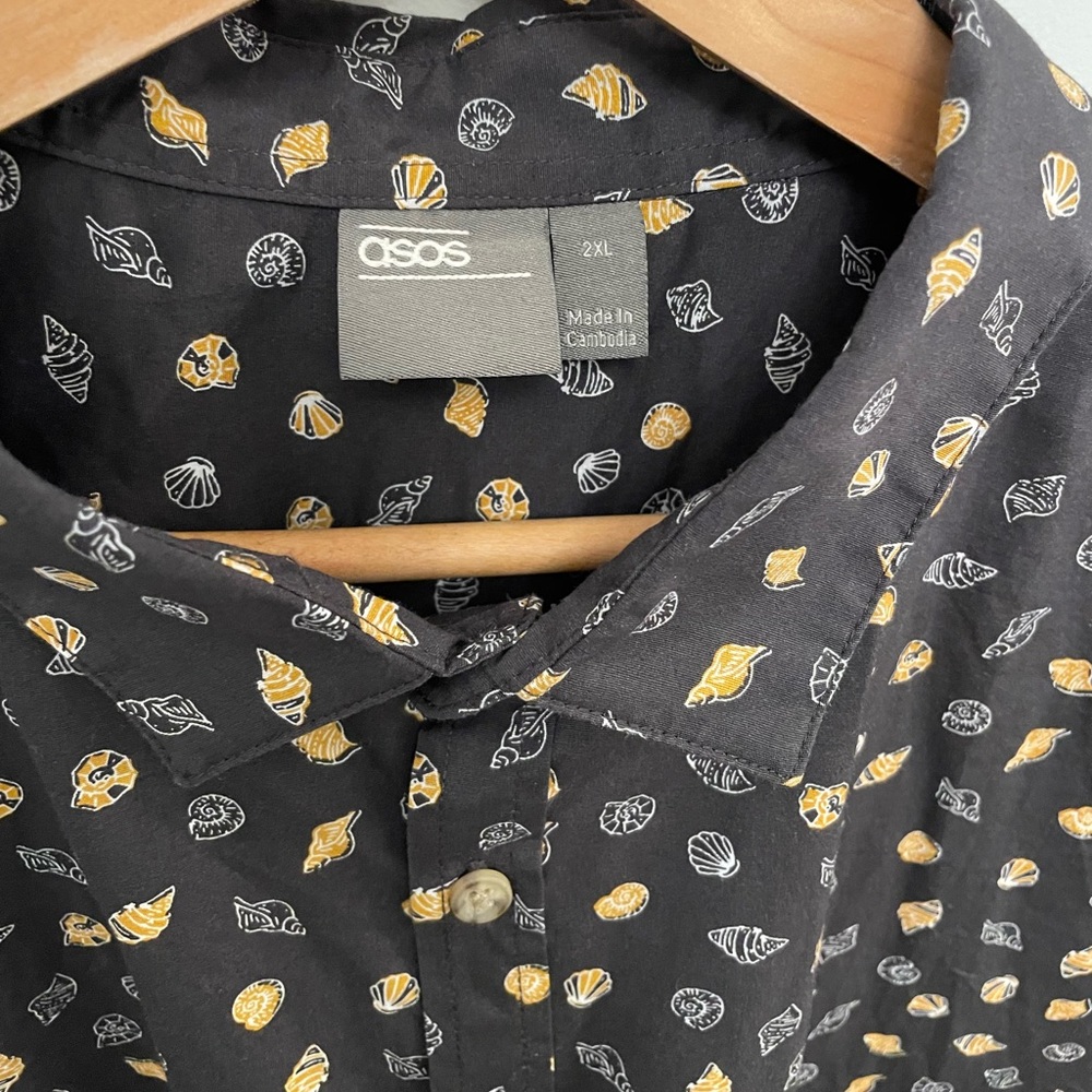 Mint Condition Stylish Sea Shell Pattern Button D… - image 3